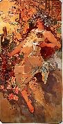 Alfons Mucha Autumn oil